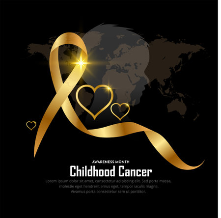 Elegant Childhood cancer awareness month design background. International Childhood cancer day design vectorのイラスト素材