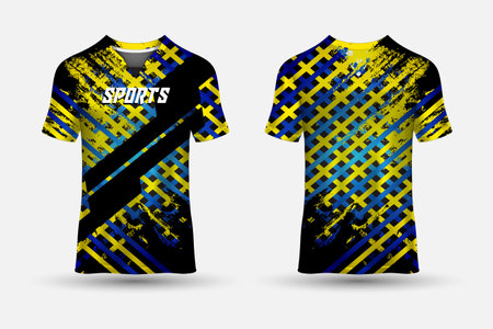 Futuristic and Incredible T shirt sports abstract jersey suitable for racing, soccer, e sports, motocrossのイラスト素材