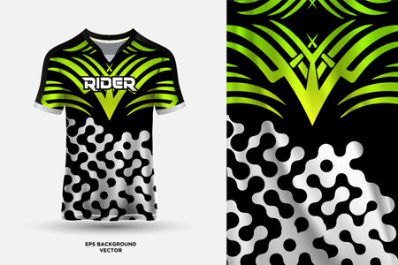 Modern T shirt jersey design suitable for sports, racing, soccer, gaming and e sports vectorのイラスト素材