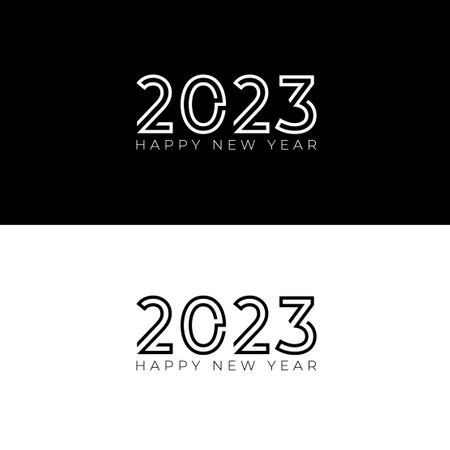 Collection of modern Happy New Year 2023 design background. Twenty Twenty Three design vectorのイラスト素材