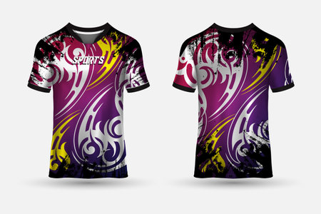 Modern mockup jersey design template vectorのイラスト素材