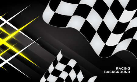 Flat design racing background. Trendy racing background design vectorのイラスト素材