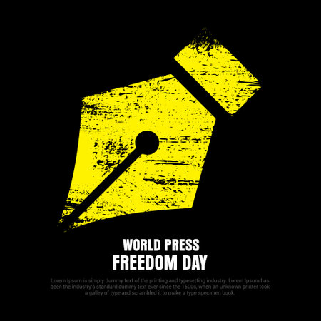 World press freedom day design vector suitable for poster, social media, banner, flyer and backdropのイラスト素材