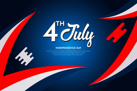 Fourth of july independence day design vector. American independence day banner designのイラスト素材
