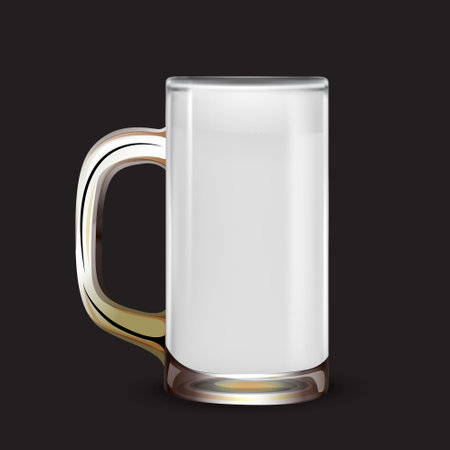 Beer glasses design vector. Large glass design vector artのイラスト素材