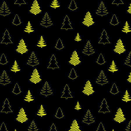 Christmas tree pattern design vector. Christmas tree silhouette design vectorのイラスト素材
