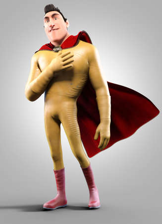 3d cartoon character of a - 3d renderingの写真素材