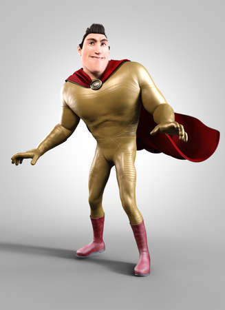 3d cartoon character of a - 3d renderingの写真素材