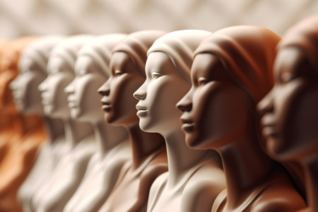 Diversity and inclusian concept, minimalistic, generative ai.の素材