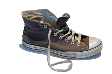 Old Sneaker, Trainer Baseball Shoeの写真素材