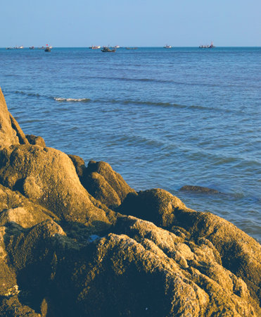 Beach rocksの写真素材