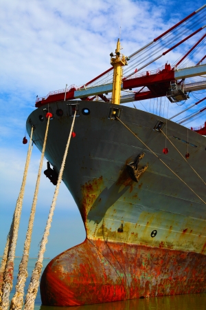 ship in the harbor の写真素材