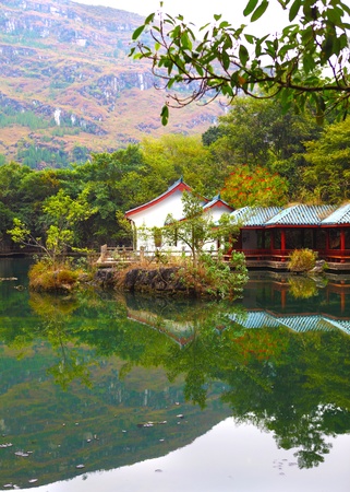The scene of the chinese gardenの写真素材