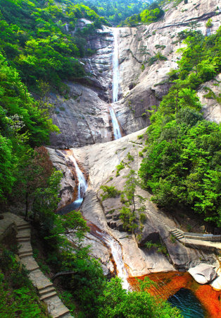 beautiful waterfall の写真素材