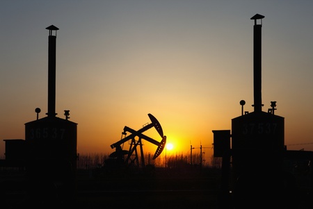 Oil pumps  Oil industry equipmentの写真素材