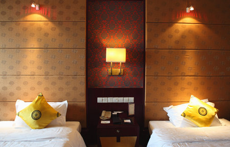 Interior of modern comfortable hotel room のeditorial素材