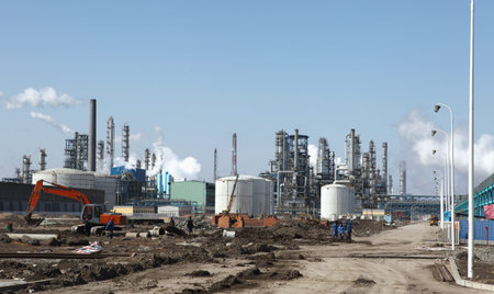 Oil industry equipment installation 