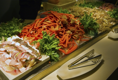 Variety of sea foodの写真素材