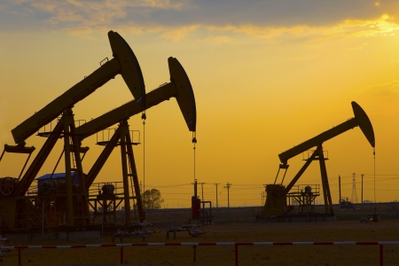 Oil pumps  Oil industry equipment の写真素材