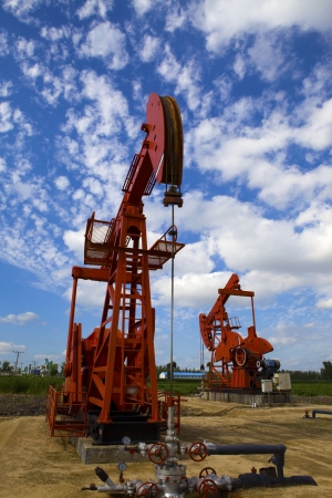 Oil pumps  Oil industry equipment の写真素材