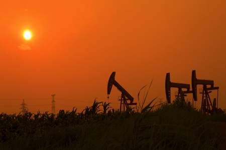 Oil pumps  Oil industry equipment  の写真素材