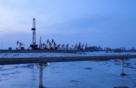 Oil pumps  Oil industry equipment  の写真素材