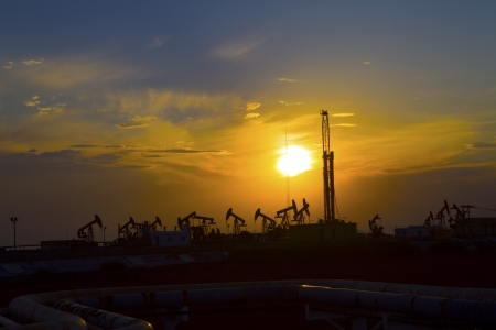 Oil pumps  Oil industry equipment  の写真素材