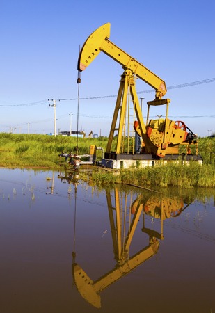 Oil pumps. Oil industry equipment.の写真素材