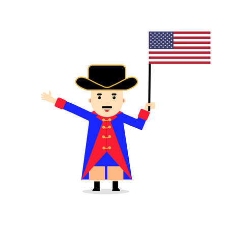 character dady design for happy independence day argentinaのイラスト素材