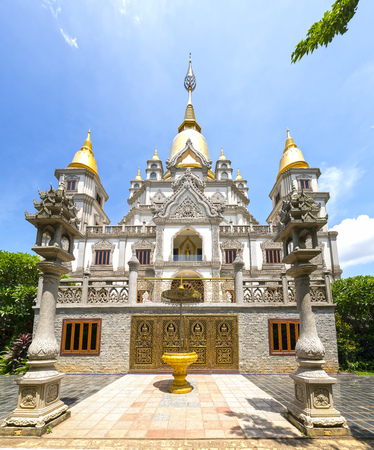 Ho Chi Minh city, Vietnam - June 1st, 2017: Buu Long Pagoda with nice architecture. A peacefull place to calm your mind and soul in Ho Chi Minh City, Vietnamのeditorial素材