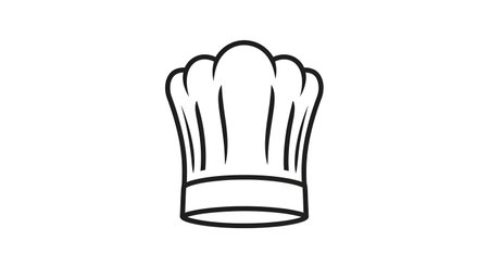 chef hat vector illustration for culinary arts and restaurant industry design needs and creative projectsの素材