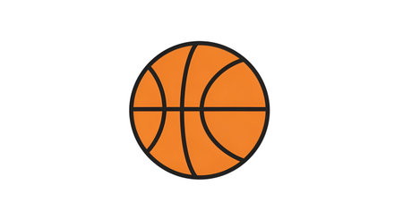 Basketball clip art vector illustration for sports design and athletic team graphics and basketball icon artの素材