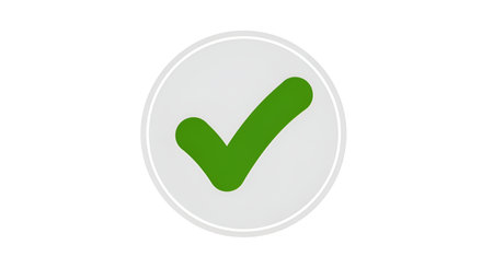 Green check mark icon vector illustration symbol of approval success and correct choice design elementの素材