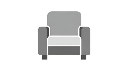 Gray armchair living room furniture modern seat home decor relaxation comfort interior design vector graphicの素材