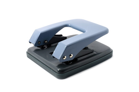 Two hole paper puncher isolated on white backgroundの写真素材