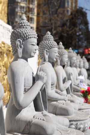 stone buddha stadueの写真素材