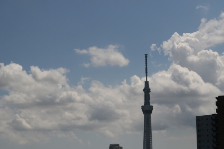 sky tree in Tokyo Japanのeditorial素材