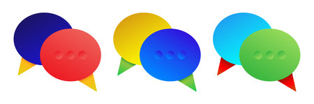 Bubble speech Iicon collection vector symbol. Message, speech bubble, chat icon. Vector sign,...