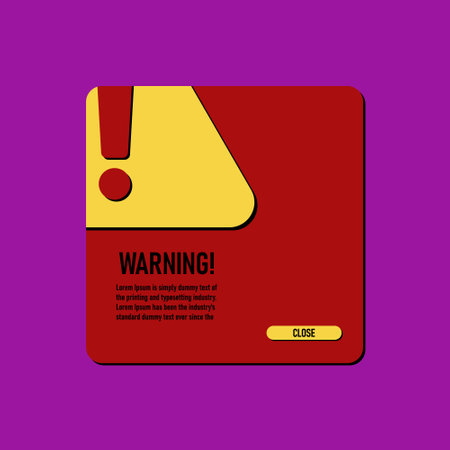 Error warning pop up banner designのイラスト素材