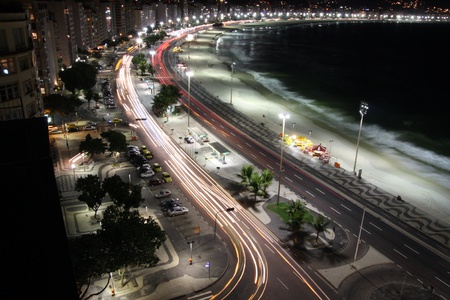 Rio de Janeiro - CapaCabana by nightの写真素材