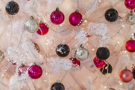 Christmas tree with decorationsの写真素材