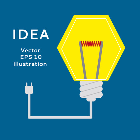 Light bulb idea concept template. Vector illustration. Text.のイラスト素材