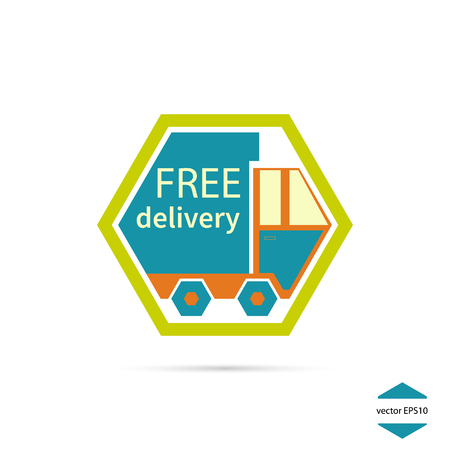 Icon Free delivery,  free shipping.  Vector illustrationのイラスト素材
