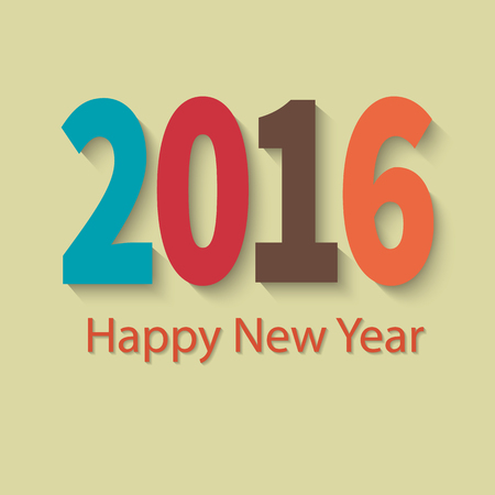 happy new year and Merry Christmas, 2016.のイラスト素材