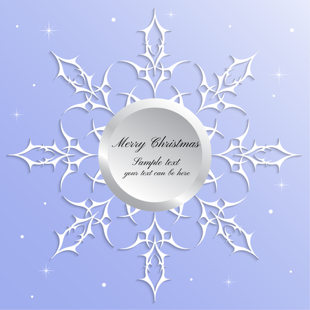 Snowflake decorative element is used as a greeting card in the winter celebration.のイラスト素材