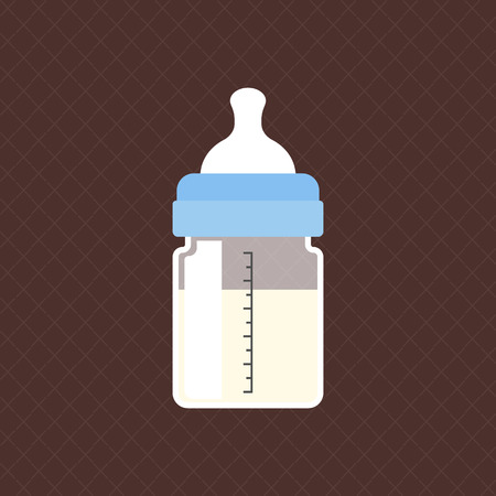 baby bottle. baby bottle of milk isolated. vector illustrationのイラスト素材