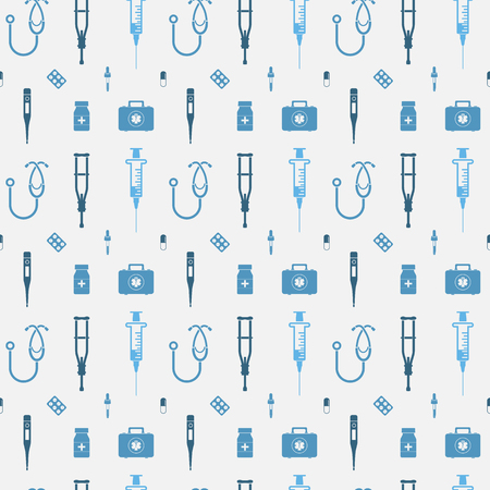 Medicine seamless pattern.のイラスト素材