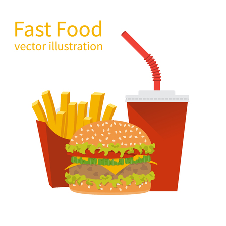 Fast food, vector illustration.のイラスト素材