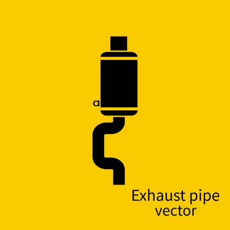 Exhaust pipe icon of the car on a background of isolation. illustration flat design. Pictograph pipe. Spare parts for car.のイラスト素材