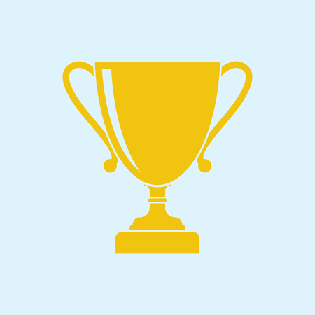 Winner cup icon. Concept winning, victory. Champion award. Gold cup, symbol of victory, success, achievement.のイラスト素材